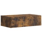 vidaXL Nástenný bočný stôl Dymový dub 87,5 x 34,5 x 17 cm