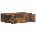 vidaXL Nástenný bočný stôl Dymový dub 87,5 x 34,5 x 17 cm – Obrázok 2
