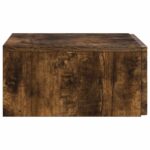 vidaXL Nástenný bočný stôl Dymový dub 87,5 x 34,5 x 17 cm – Obrázok 4