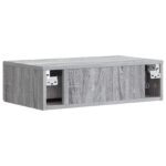 vidaXL Nástenný bočný stôl Sivý Sonoma 87,5 x 34,5 x 17 cm – Obrázok 5