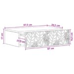 vidaXL Nástenný bočný stôl Staré drevo 87,5 x 34,5 x 17 cm – Obrázok 8