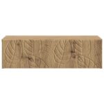 vidaXL Nástenný bočný stôl Dub artisan 87,5 x 34,5 x 17 cm – Obrázok 3