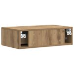 vidaXL Nástenný bočný stôl Dub artisan 87,5 x 34,5 x 17 cm – Obrázok 5