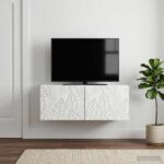 vidaXL Nástenná TV skrinka 59,5 x 41 x 30 cm Biela Kompozitné drevo