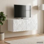 vidaXL Nástenná TV skrinka 59,5 x 41 x 30 cm Biela Kompozitné drevo – Obrázok 3
