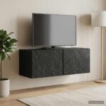 vidaXL Nástenná TV skrinka 59,5 x 41 x 30 cm Čierna Kompozitné drevo – Obrázok 3