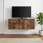 vidaXL Nástenná TV skrinka 78,5 x 41 x 30 cm Dymový dub