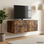 vidaXL Nástenná TV skrinka 78,5 x 41 x 30 cm Dymový dub – Obrázok 3