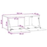 vidaXL Nástenná TV skrinka 78,5 x 41 x 30 cm Dymový dub – Obrázok 9