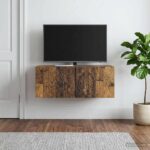 vidaXL Nástenná TV skrinka 78,5 x 41 x 30 cm Staré drevo – Obrázok 3
