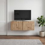vidaXL Nástenná TV skrinka 78,5 x 41 x 30 cm Dub artisan