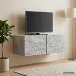 vidaXL Nástenná TV skrinka 98 x 41 x 30 cm Betónovo sivá – Obrázok 3