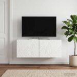 vidaXL Nástenná TV skrinka 98 x 41 x 30 cm Biela s vysokým leskom – Obrázok 3