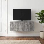 vidaXL Nástenná TV skrinka 98 x 41 x 30 cm Sivý Sonoma
