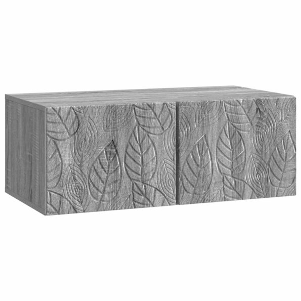 vidaXL Nástenná TV skrinka 98 x 41 x 30 cm Sivý Sonoma – Obrázok 2
