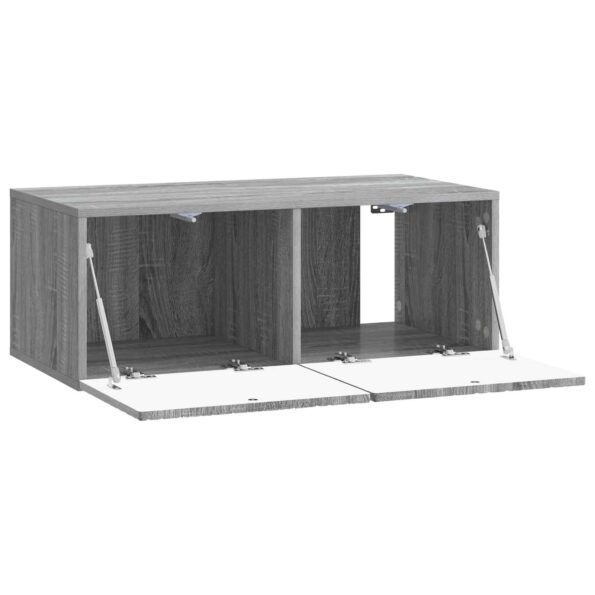 vidaXL Nástenná TV skrinka 98 x 41 x 30 cm Sivý Sonoma – Obrázok 4