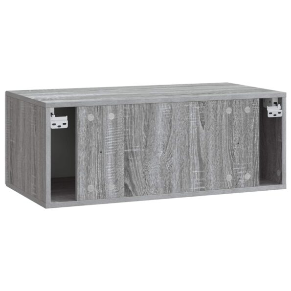 vidaXL Nástenná TV skrinka 98 x 41 x 30 cm Sivý Sonoma – Obrázok 7