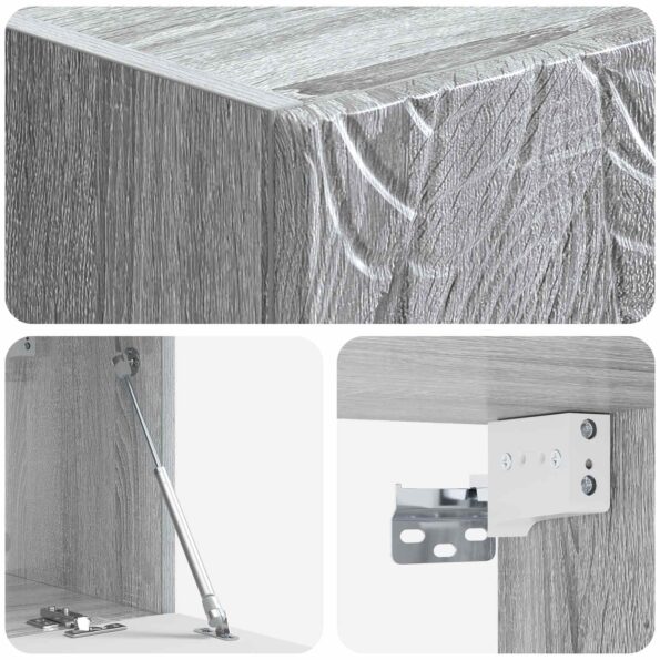 vidaXL Nástenná TV skrinka 98 x 41 x 30 cm Sivý Sonoma – Obrázok 8