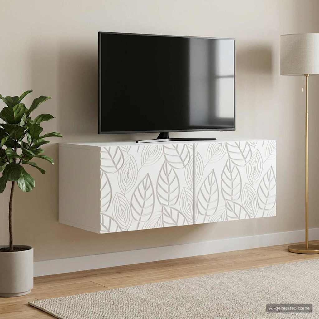 898875_1.jpg vidaXL Nástenná TV skrinka 59,5 x 31 cm Biela Kompozitné drevo – Obrázok 1