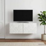vidaXL Nástenná TV skrinka 59,5 x 31 cm Biela Kompozitné drevo – Obrázok 3