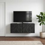 vidaXL Nástenná TV skrinka 59,5 x 31 cm Čierna Kompozitné drevo – Obrázok 3