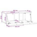 vidaXL Nástenná TV skrinka 59,5 x 31 cm Dub sonoma Kompozitné drevo – Obrázok 10