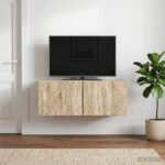 vidaXL Nástenná TV skrinka 59,5 x 31 cm Dub sonoma Kompozitné drevo – Obrázok 3