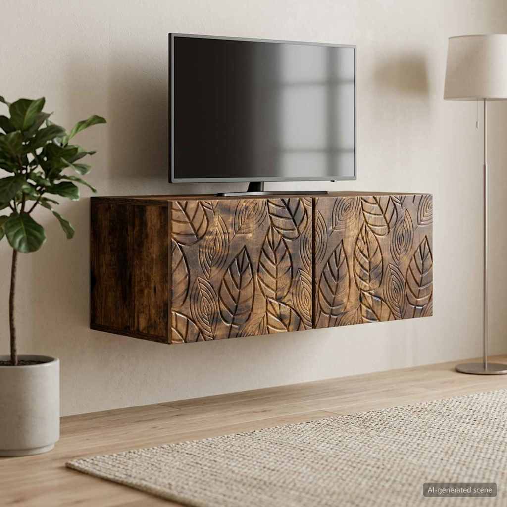 898880_1.jpg vidaXL Nástenná TV skrinka 59,5 x 31 cm Dymový dub Kompozitné drevo – Obrázok 1