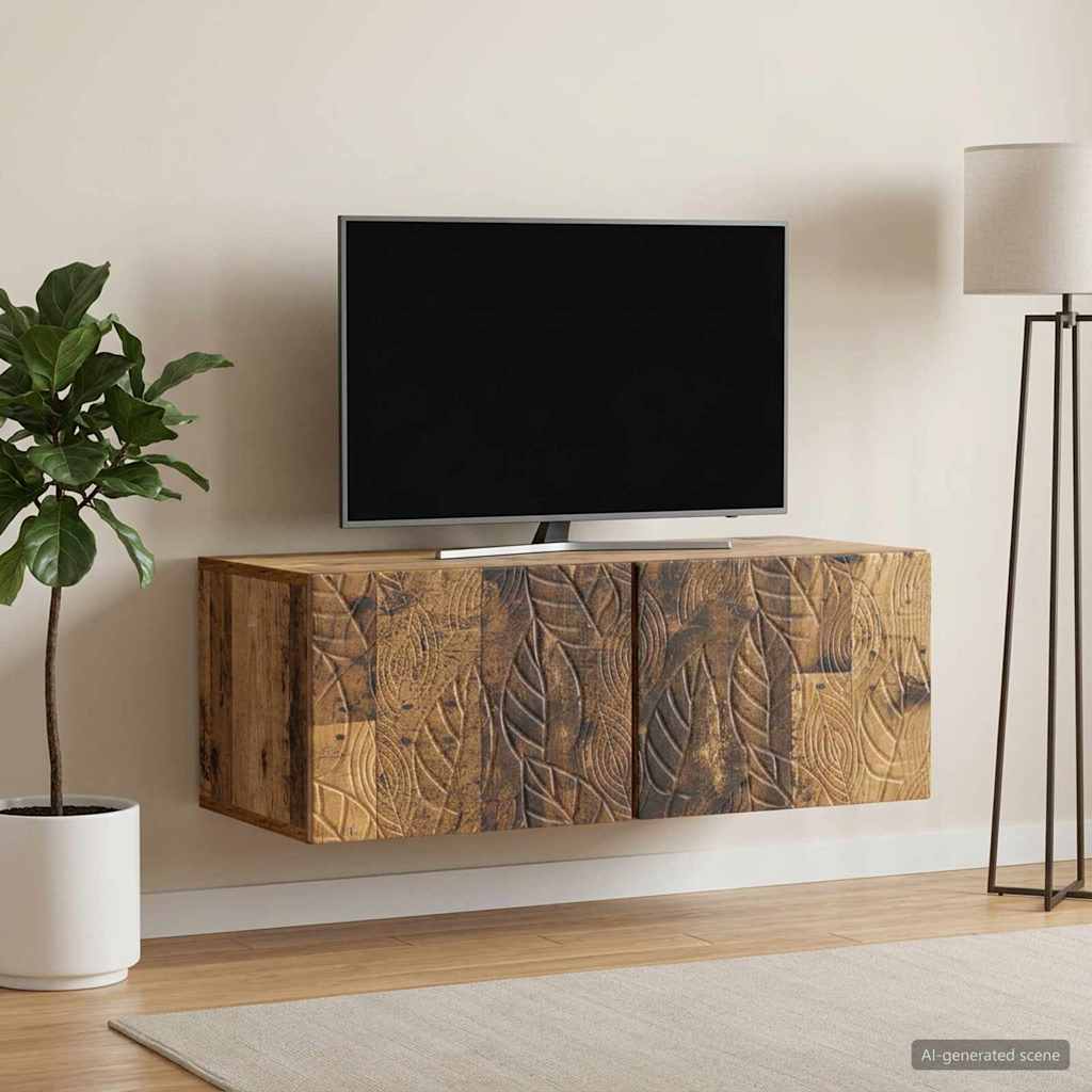 898883_1.jpg vidaXL Nástenná TV skrinka 59,5 x 31 cm Staré drevo Kompozitné drevo – Obrázok 1