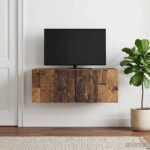 vidaXL Nástenná TV skrinka 59,5 x 31 cm Staré drevo Kompozitné drevo – Obrázok 3