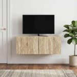 vidaXL Nástenná TV skrinka 78,5 x 31 cm Dub sonoma Kompozitné drevo – Obrázok 3