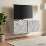 vidaXL Nástenná TV skrinka 78,5 x 31 cm Betónovo sivá Kompozitné drevo