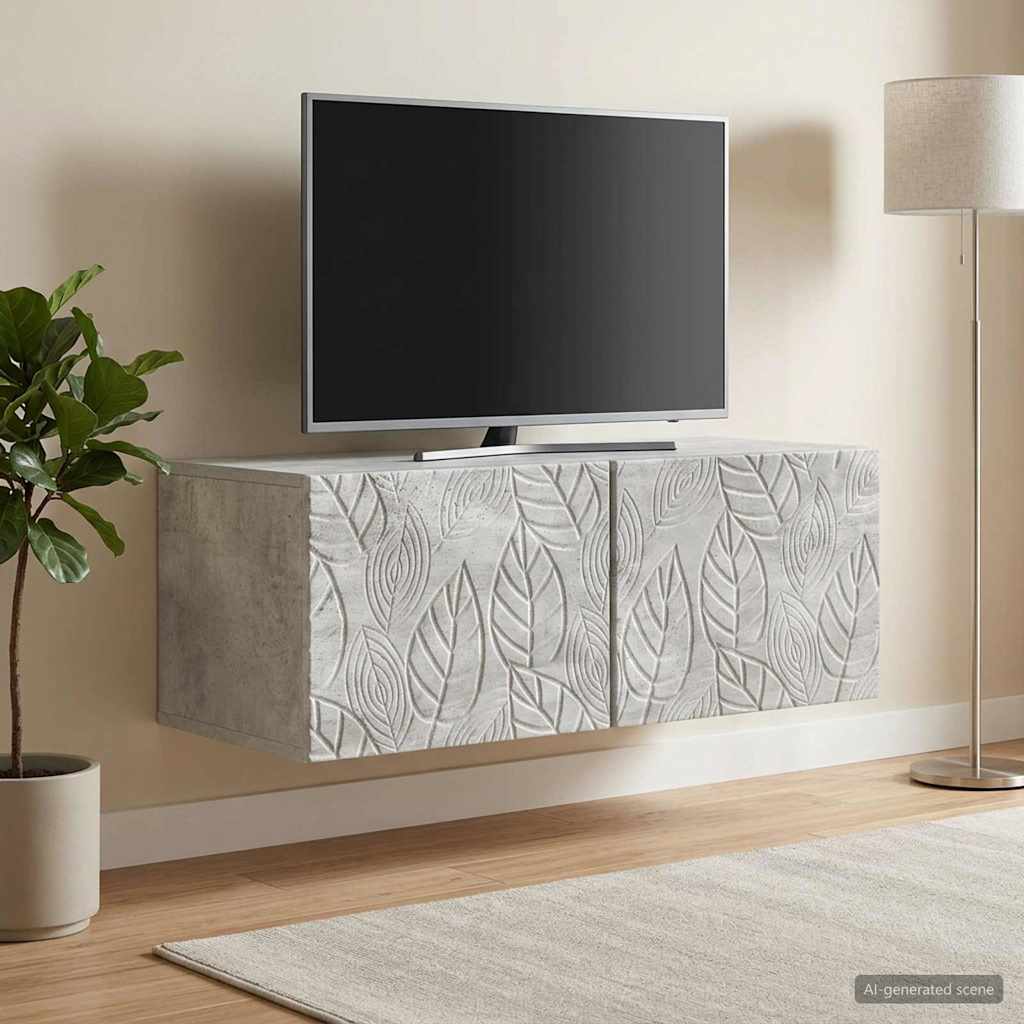 898888_1.jpg vidaXL Nástenná TV skrinka 78,5 x 31 cm Betónovo sivá Kompozitné drevo – Obrázok 1