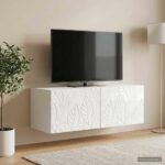 vidaXL Nástenná TV skrinka 78,5 x 31 cm Biela s vysokým leskom
