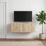 vidaXL Nástenná TV skrinka 98 x 31 cm Dub sonoma Kompozitné drevo