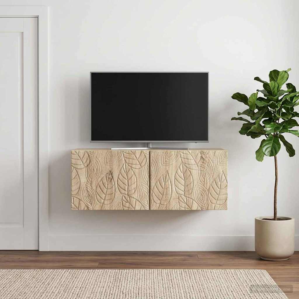 898897_1.jpg vidaXL Nástenná TV skrinka 98 x 31 cm Dub sonoma Kompozitné drevo – Obrázok 1