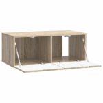 vidaXL Nástenná TV skrinka 98 x 31 cm Dub sonoma Kompozitné drevo – Obrázok 4