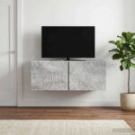 vidaXL Nástenná TV skrinka 98 x 31 cm Betónovo sivá Kompozitné drevo – Obrázok 3