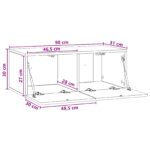 vidaXL Nástenná TV skrinka 98 x 31 cm Biela s vysokým leskom – Obrázok 9