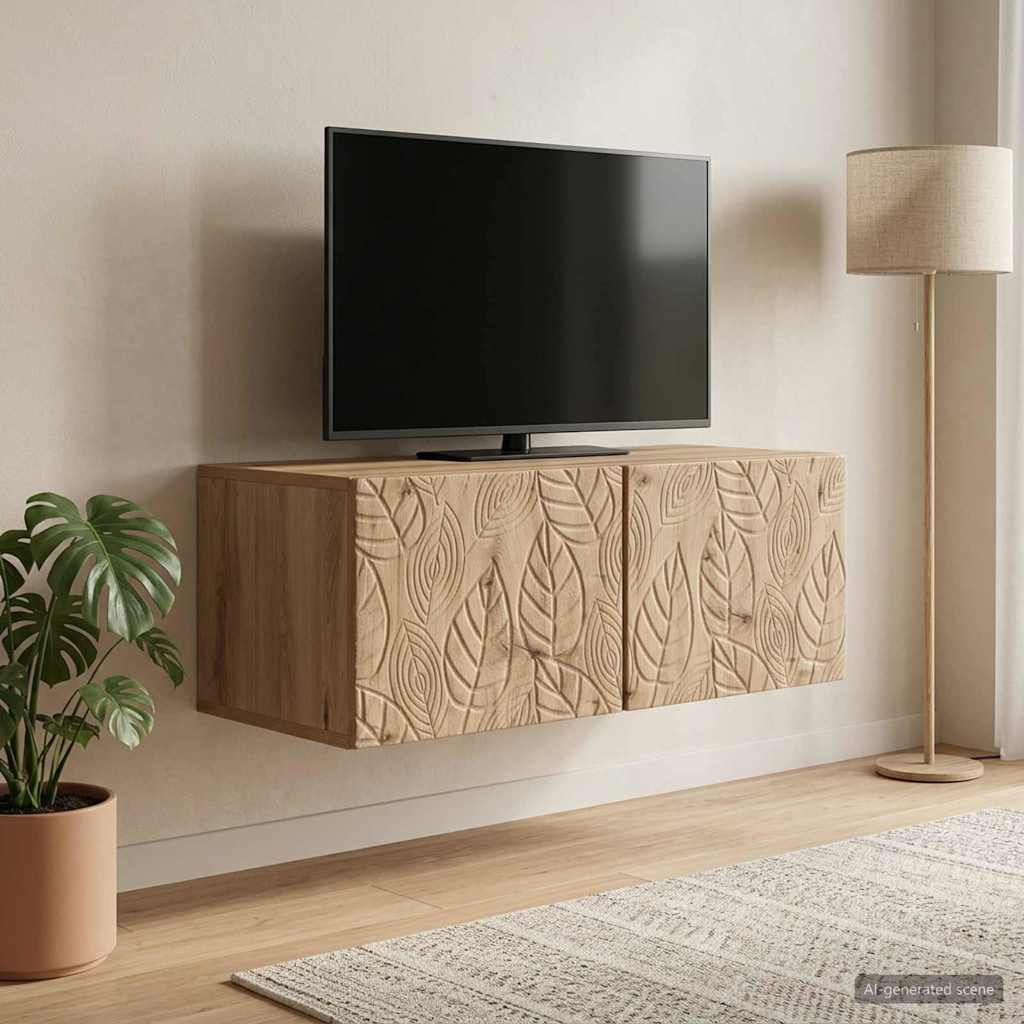 898904_1.jpg vidaXL Nástenná TV skrinka 98 x 31 cm Dub artisan Kompozitné drevo – Obrázok 1