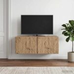 vidaXL Nástenná TV skrinka 98 x 31 cm Dub artisan Kompozitné drevo – Obrázok 3