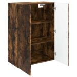 vidaXL Nástenná skrinka Dymový dub 66 x 34,5 x 90 cm Kompozitné drevo – Obrázok 2