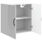 vidaXL Nástenná skrinka Biela s vysokým leskom 59 x 31 x 60 cm – Obrázok 2