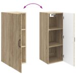 vidaXL Nástenná skrinka Dub sonoma 33 x 34,5 x 90 cm Kompozitné drevo – Obrázok 7