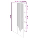vidaXL Nástenná skrinka Dub sonoma 33 x 34,5 x 90 cm Kompozitné drevo – Obrázok 8