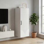 vidaXL Nástenná skrinka Biela s vysokým leskom 33 x 34,5 x 90 cm – Obrázok 10
