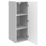 vidaXL Nástenná skrinka Biela s vysokým leskom 33 x 34,5 x 90 cm – Obrázok 2