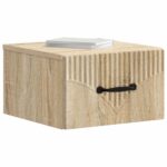 vidaXL Nástenná nočná skrinka so zásuvkou Dub sonoma 34,5 x 33 x 20 cm – Obrázok 2