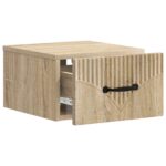 vidaXL Nástenná nočná skrinka so zásuvkou Dub sonoma 34,5 x 33 x 20 cm – Obrázok 3