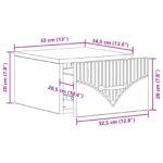 vidaXL Nástenná nočná skrinka so zásuvkou Dub sonoma 34,5 x 33 x 20 cm – Obrázok 8